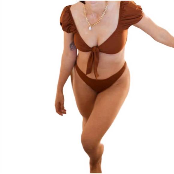 NEW OLIVE SURF the breelyn bikini top in morocco - Picture 2 of 3